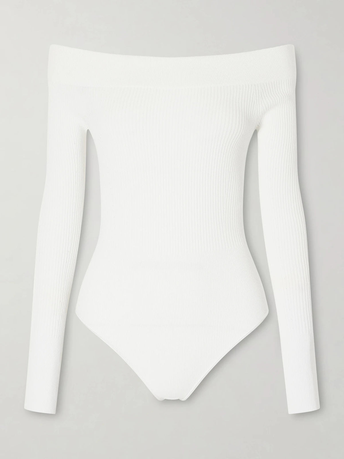 Alaïa Off-the-shoulder Ribbed-knit Bodysuit