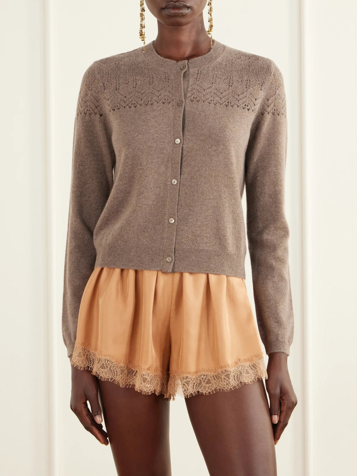 Ulla Johnson Cassia Pointelle-knit Cashmere Cardigan