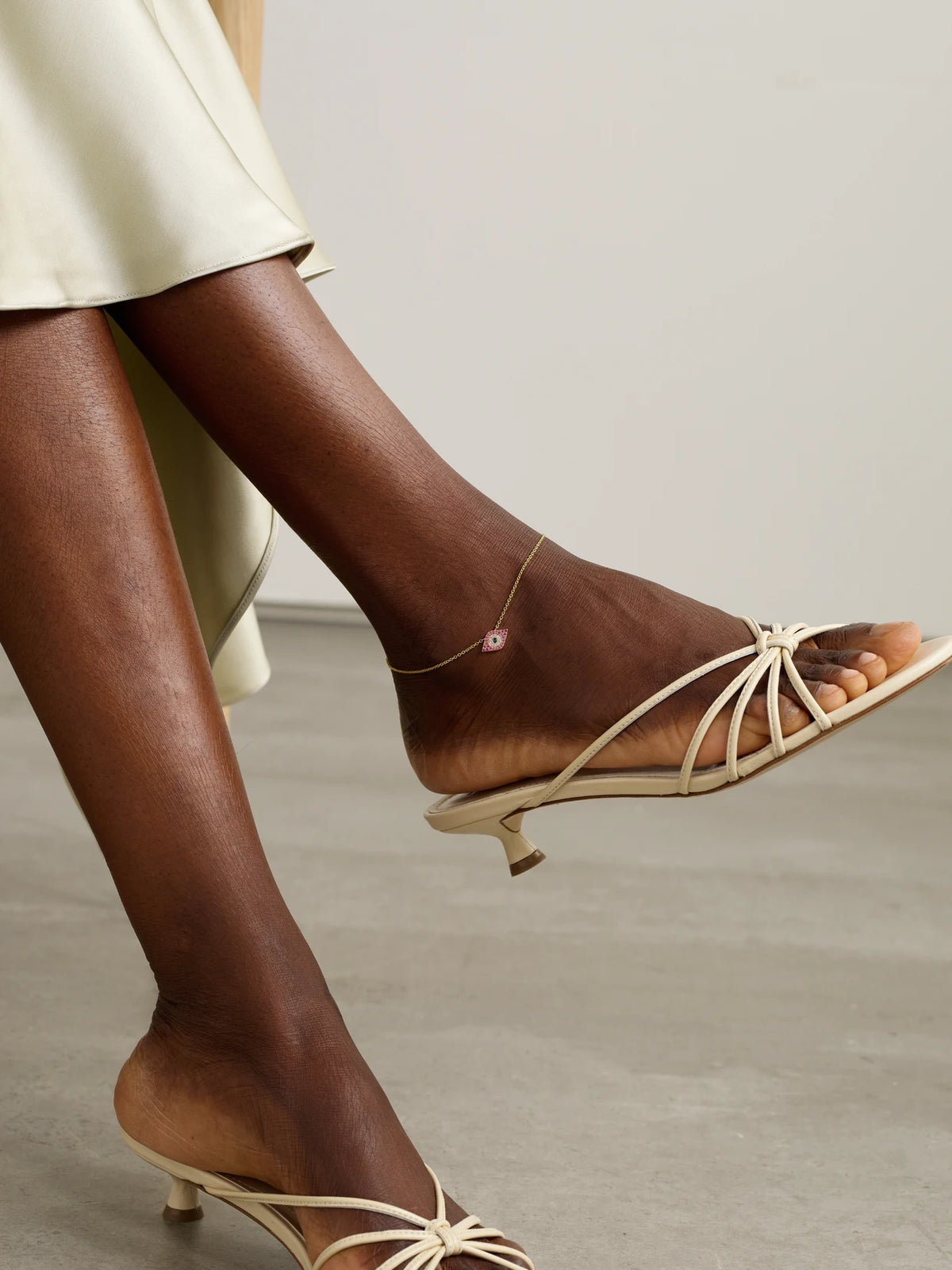 Image of Anklets. Product name - 14-karat Gold, Sapphire And Diamond Anklet in Multi colour by brand - Diane Kordas