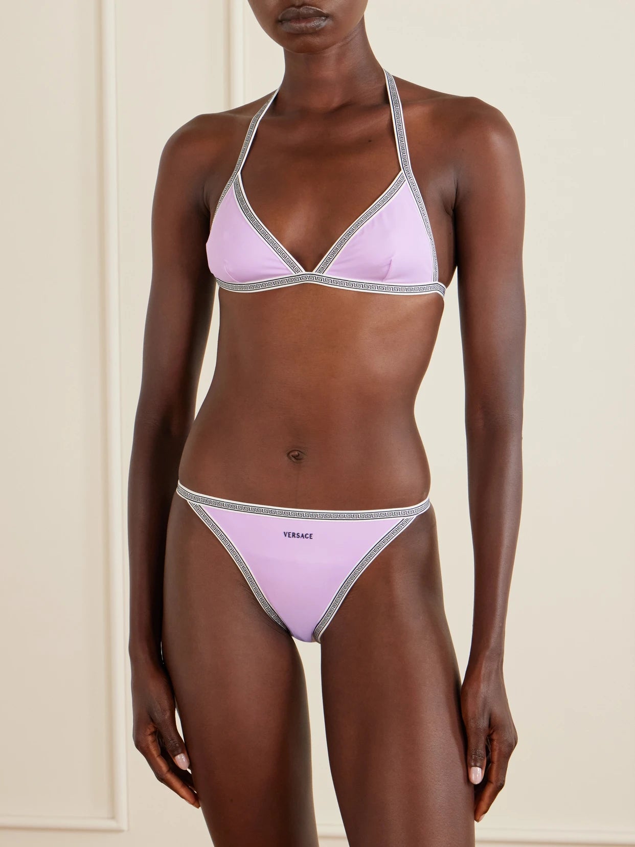 Greca-embroidered Bikini Briefs