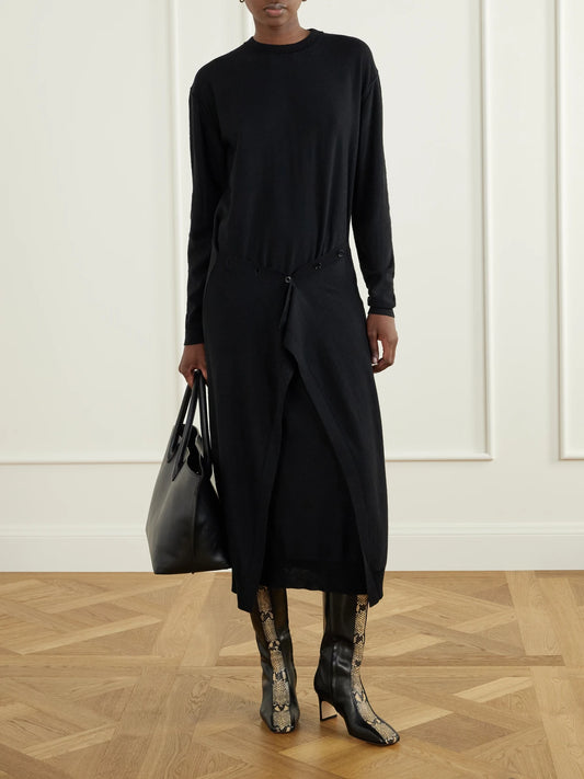 Image of Boots. Product name - Bita 55 Snake-effect Leather Knee-boots in Black colour by brand - Aeyde