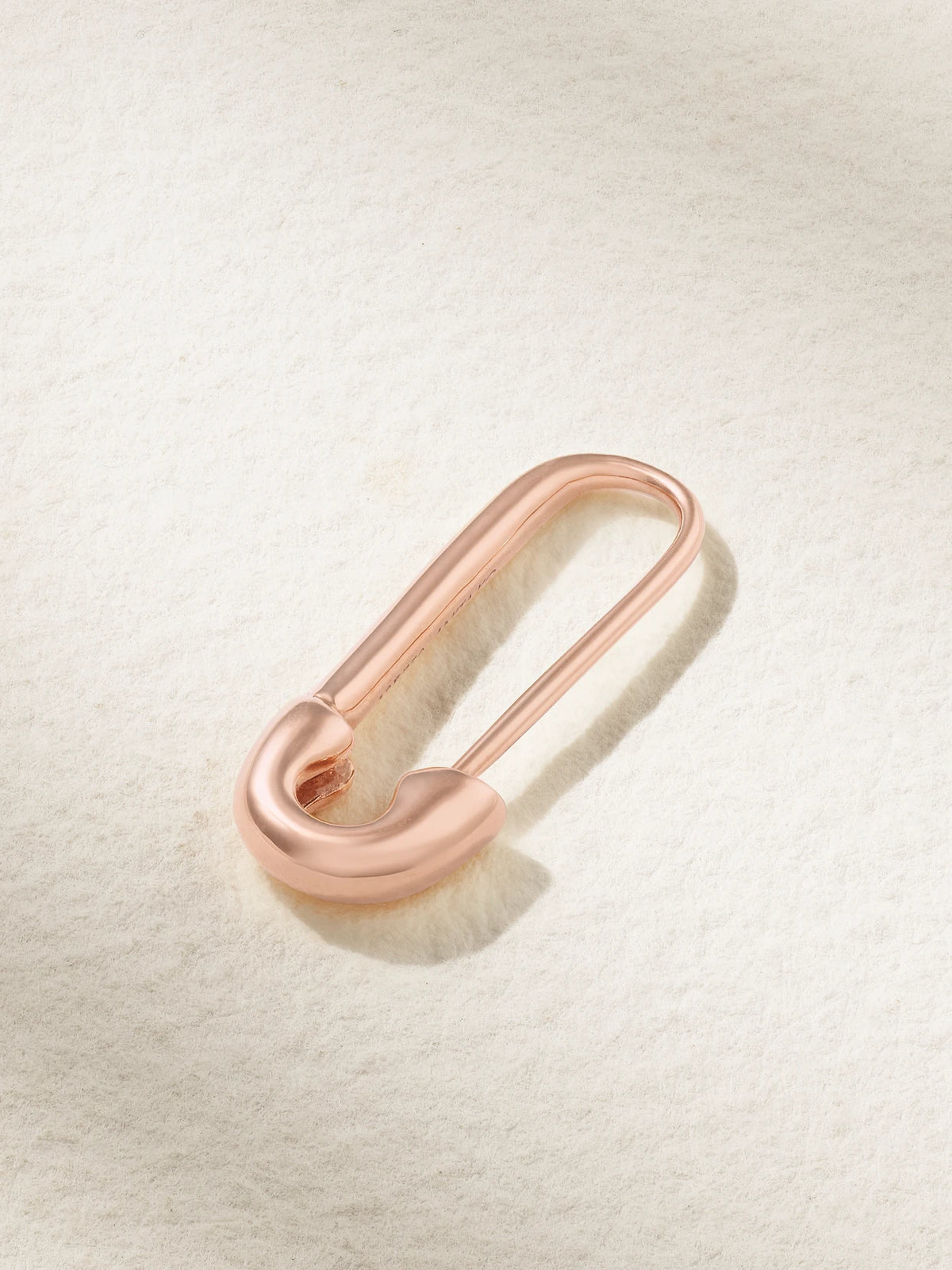 Safety Pin 18-karat Rose Gold Single Earring