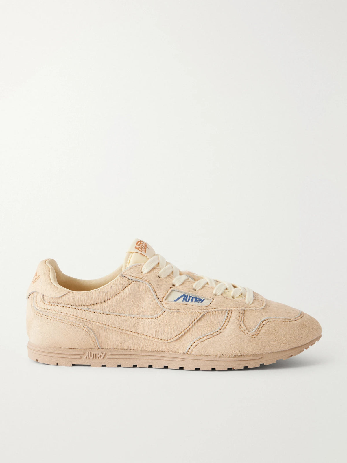 Autry Windspin Shell-trimmed Calf Hair Sneakers