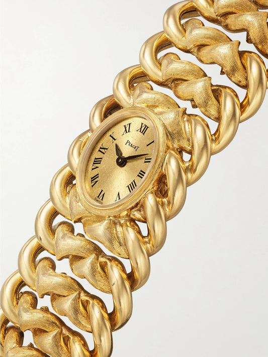 Stephanie Windsor + Hermès And Piaget Vintage 1969 Hand-wound 18-karat Gold Watch, Ref. 3771d67 (7.5" Wrist)