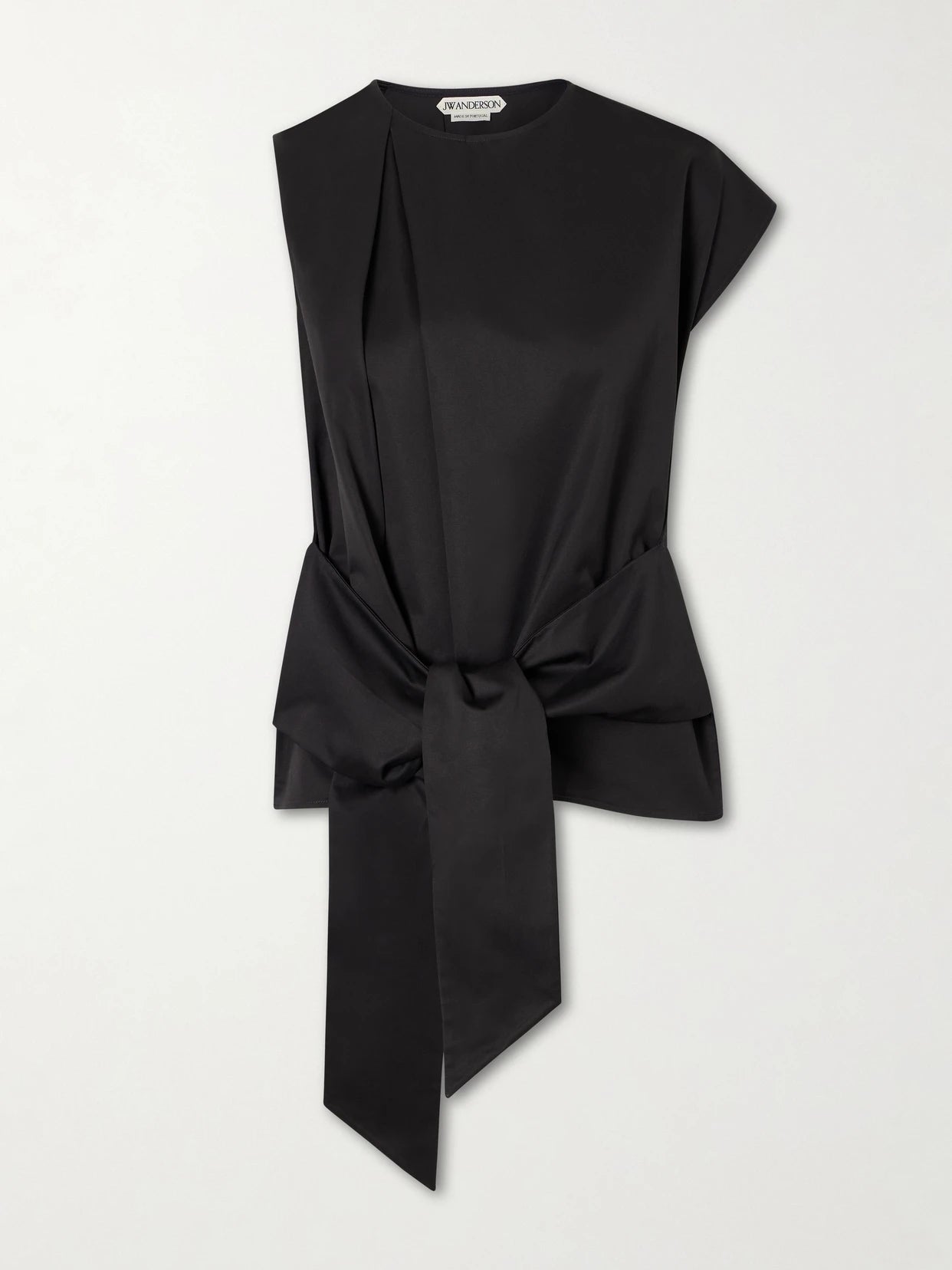 Tie-detailed Cotton Top