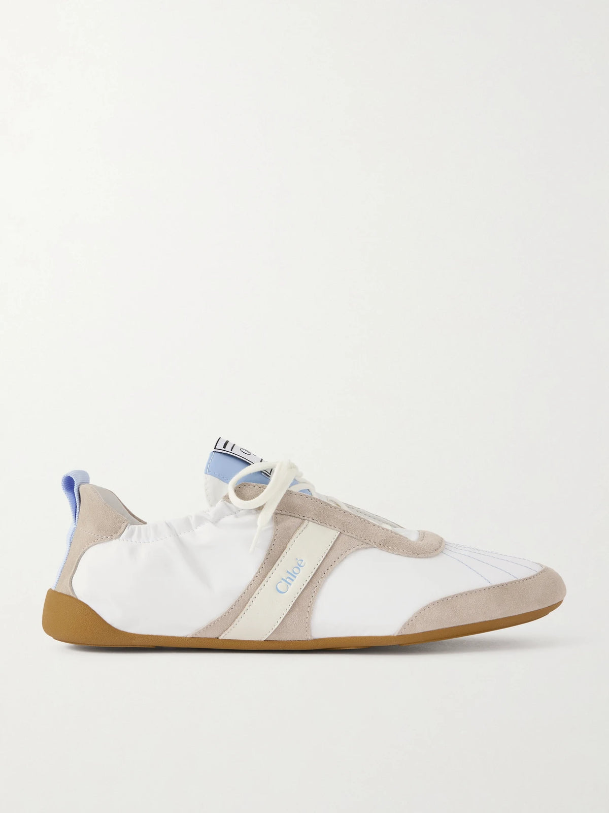 Kick Suede-trimmed Leather Sneakers