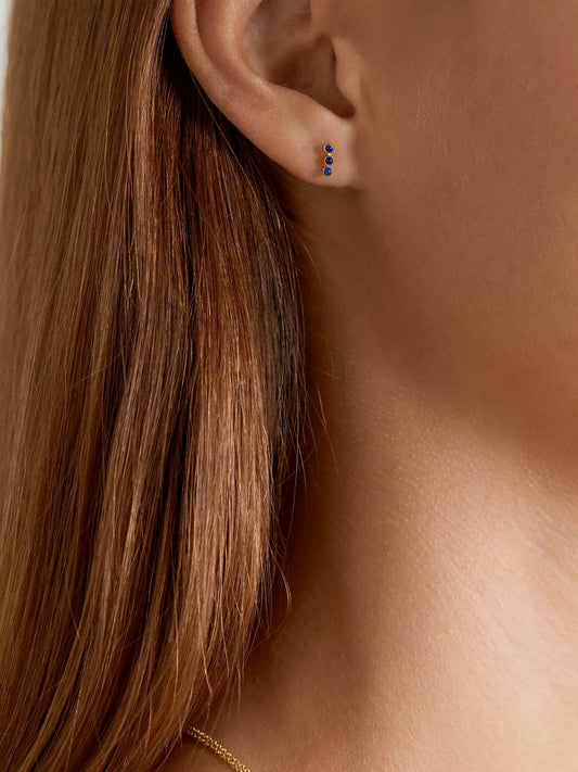 Image of Earrings. Product name - 18-karat Gold Lapis Lazuli Earrings in Multi colour by brand - Jennifer Meyer