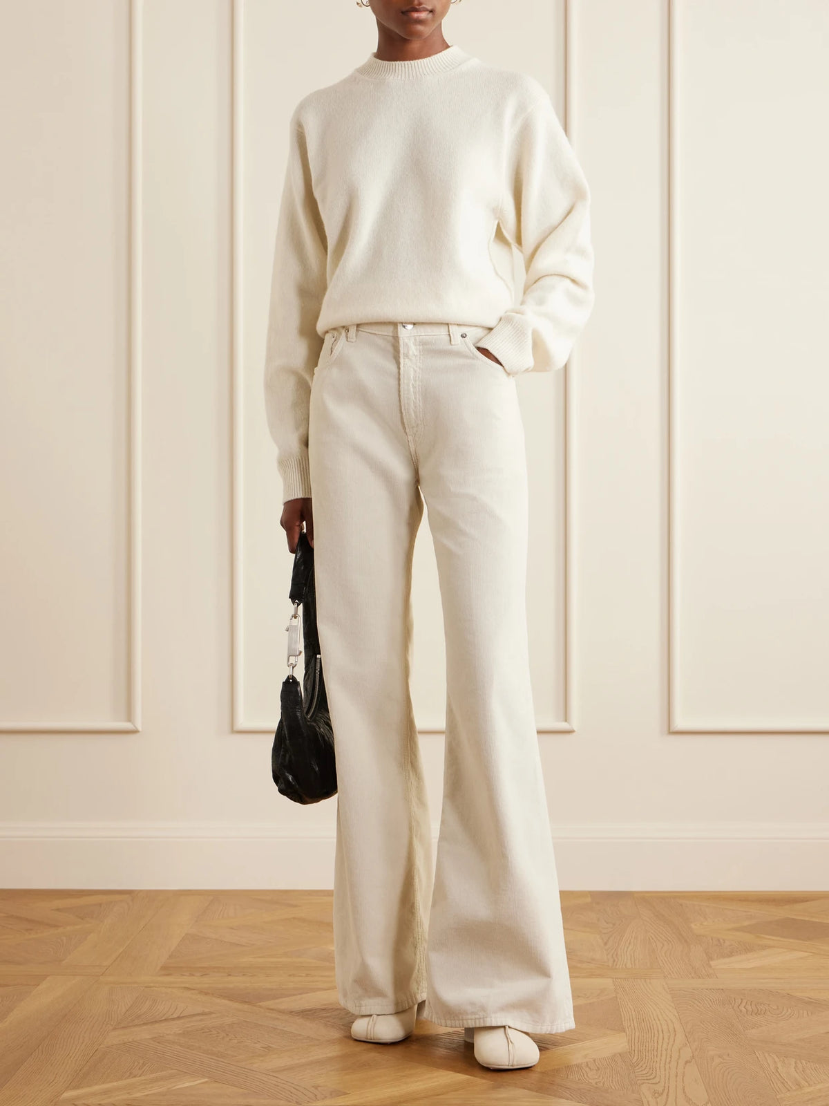 Image of Boots. Product name - Suede Split-toe Ankle Boots in Cream colour by brand - MM6 MAISON MARGIELA