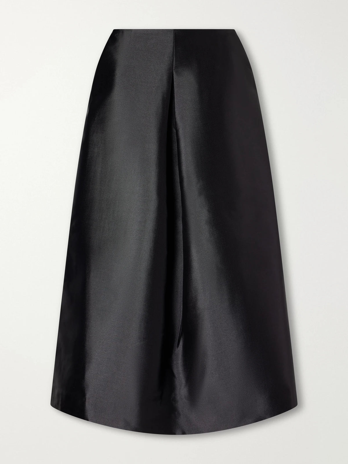 SIMKHAI Vexa Pleated Duchess-satin Midi Skirt