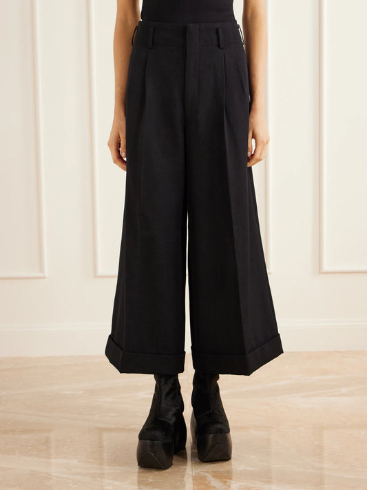 Comme des Garçons Pleated Wool-twill Wide-leg Pants