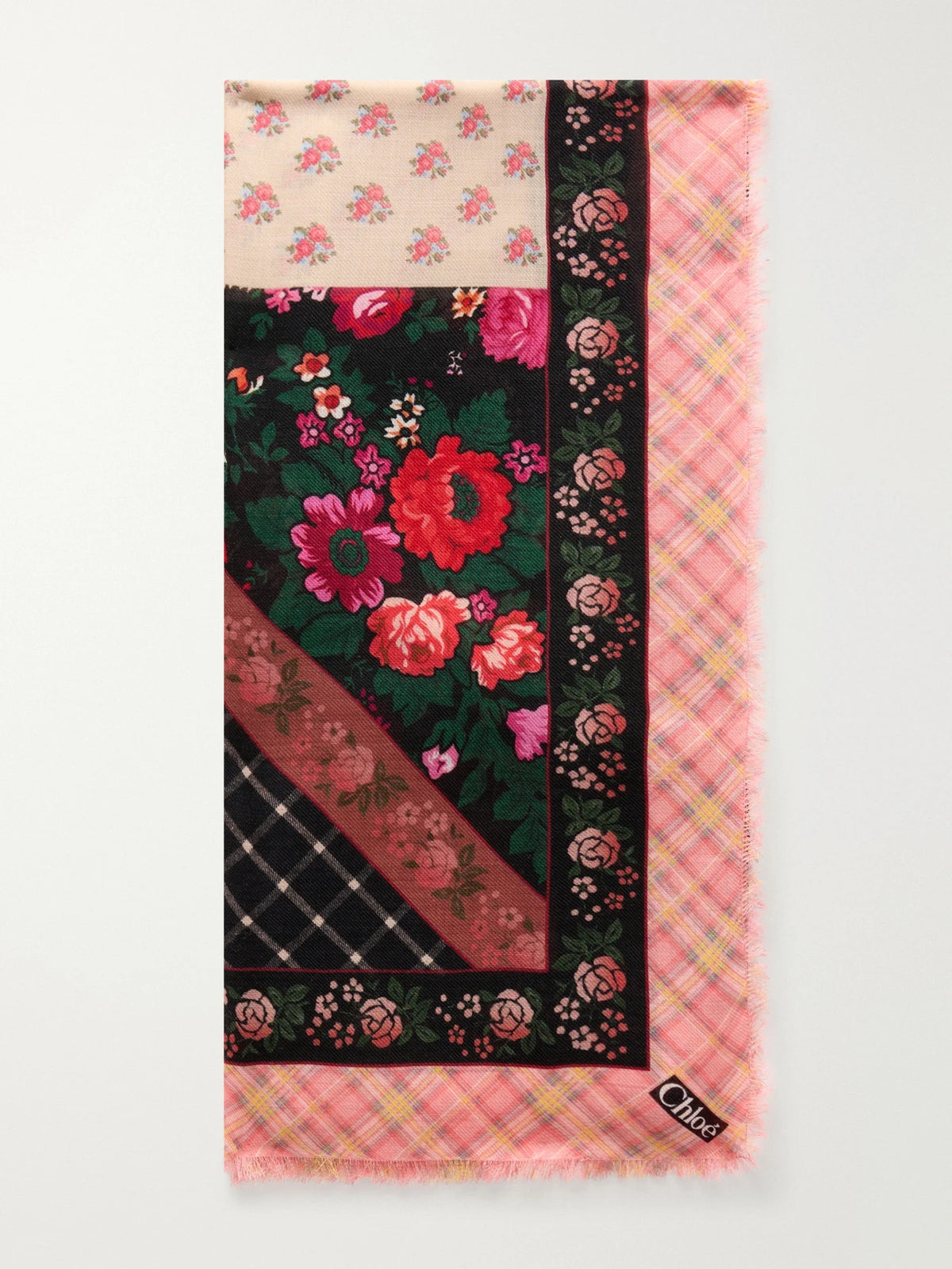 Chloé Printed Cashmere And Wool-blend Scarf