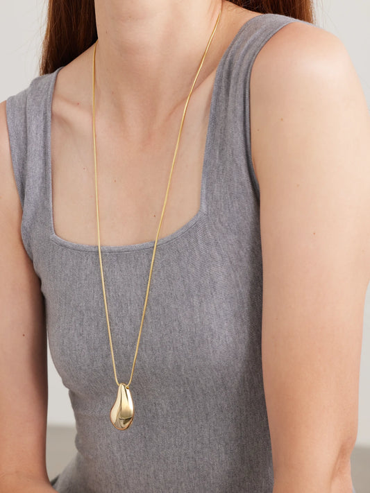 Image of Necklaces. Product name - The Betty Convertible Gold-plated And Leather Necklace in Multi colour by brand - LIÉ STUDIO