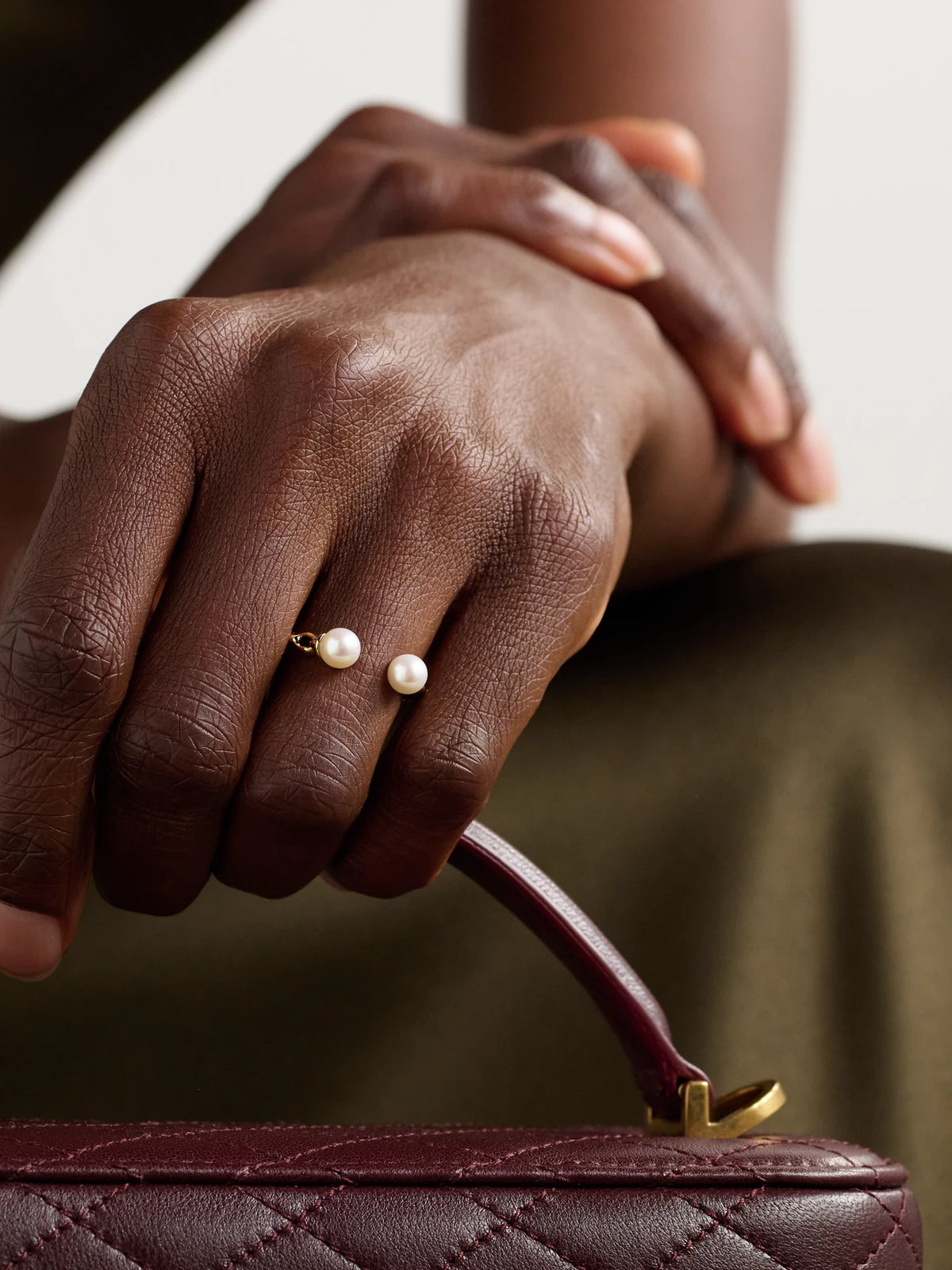 Image of Rings. Product name - Sea Of Beauty 14-karat Gold Pearl Ring in Multi colour by brand - Mizuki