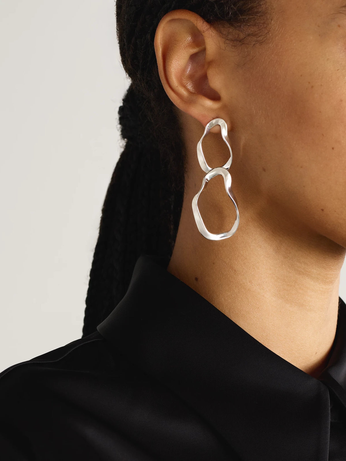 Image of Earrings. Product name - Viviane Small Recycled Sterling Silver Earrings in Multi colour by brand - AGMES