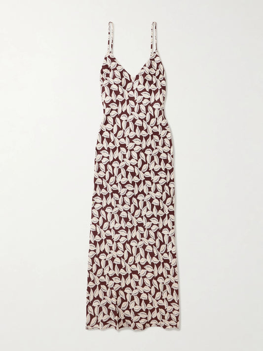 Paper Birch Printed Twill Maxi Dress