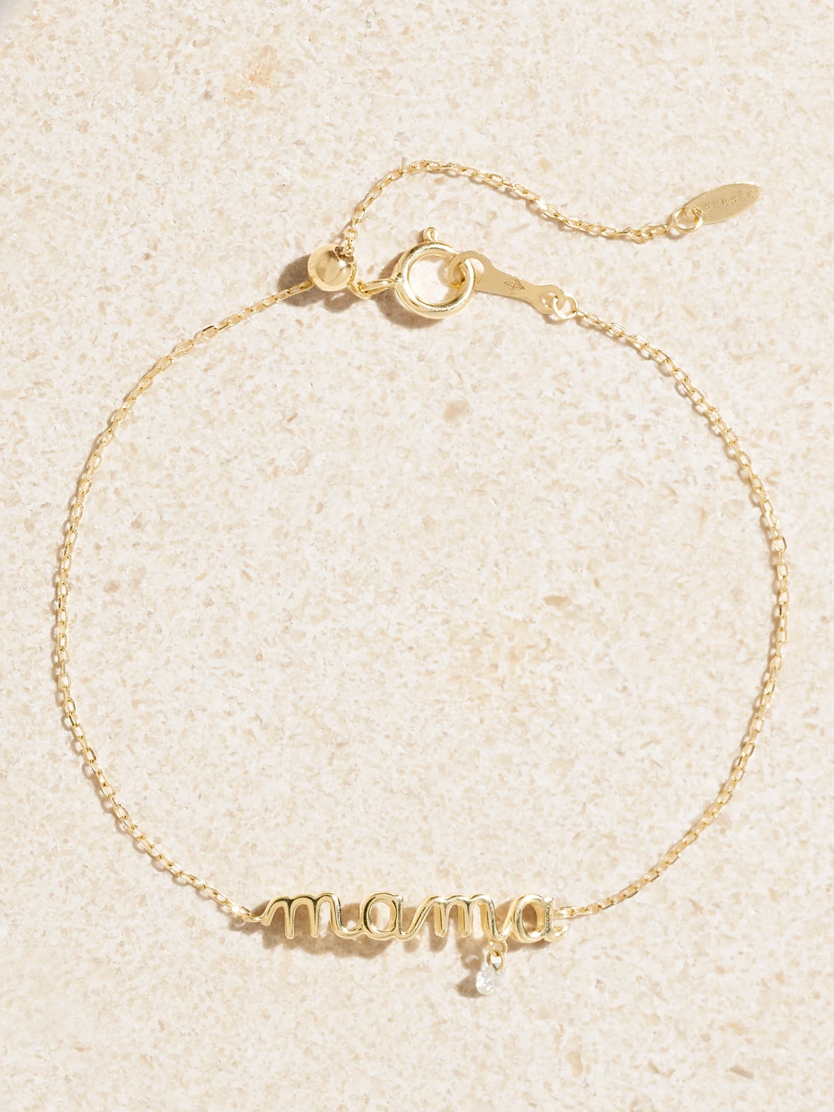 Mama 18-karat Gold Diamond Bracelet