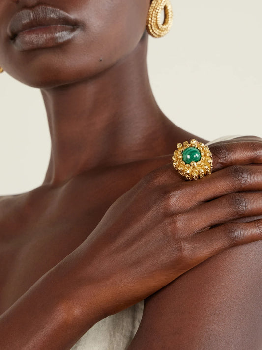Paola Sighinolfi Lia Gold-plated Resin Ring