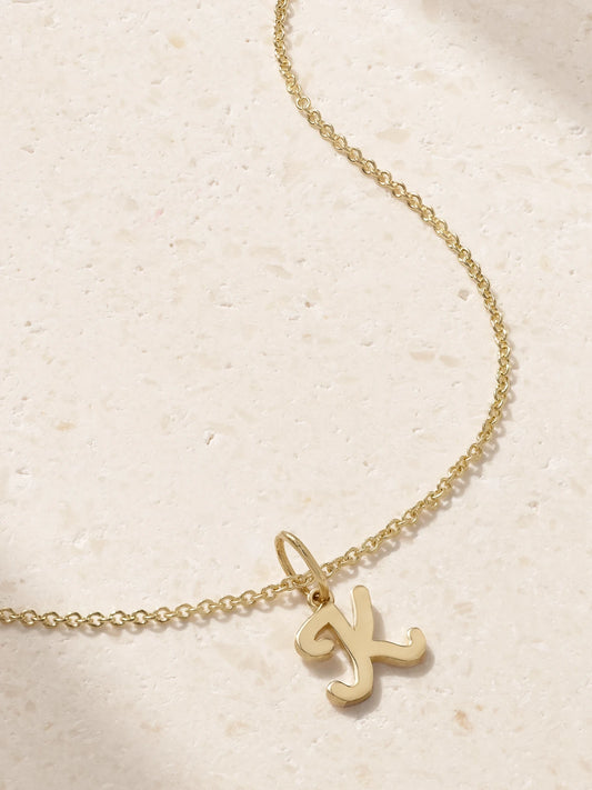 Pure Initial 14-karat Gold Necklace