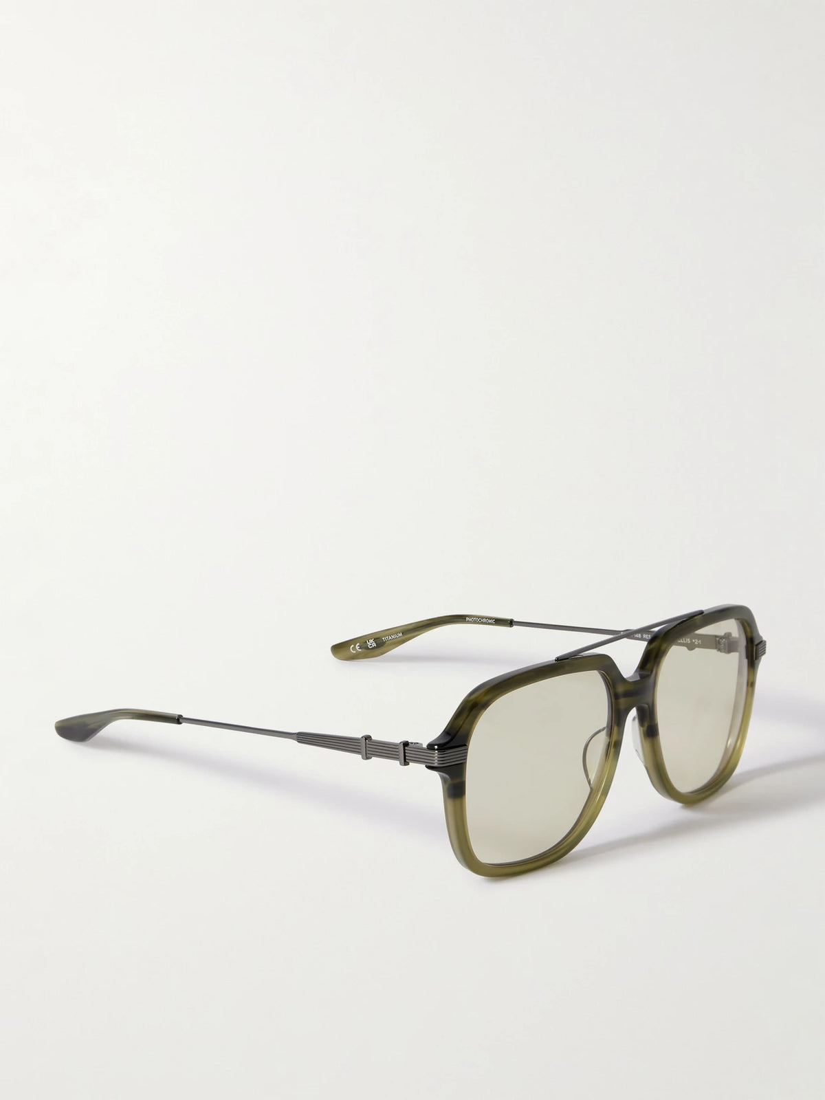 D. Ellis Aviator-style Acetate And Titanium Sunglasses