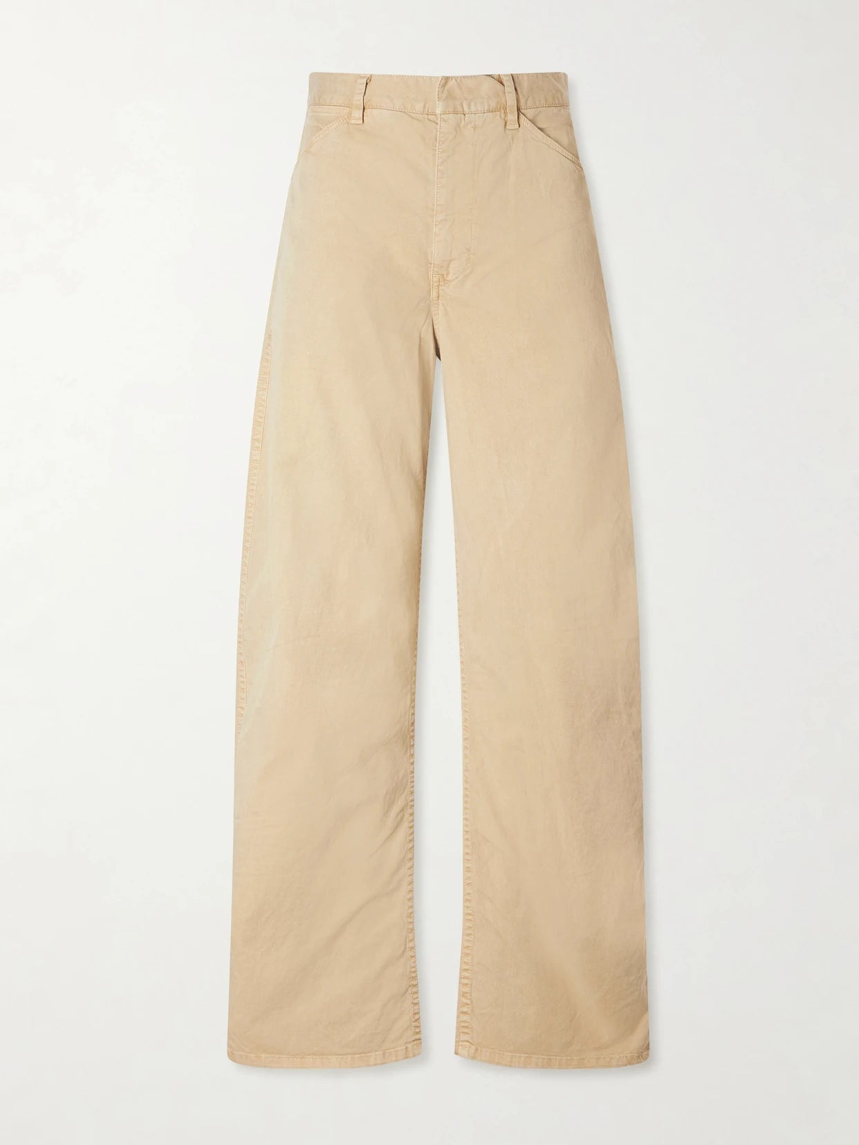 Tribeca Brushed Cotton-blend Twill Barrel-leg Pants