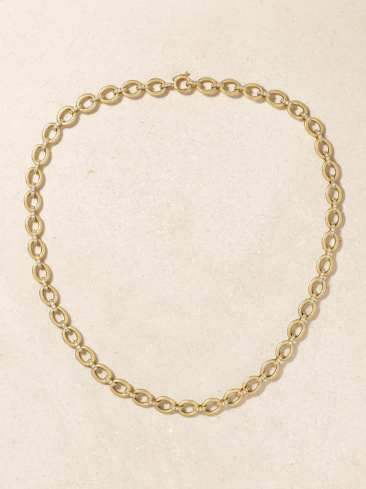 Classic 18-karat Gold Diamond Necklace