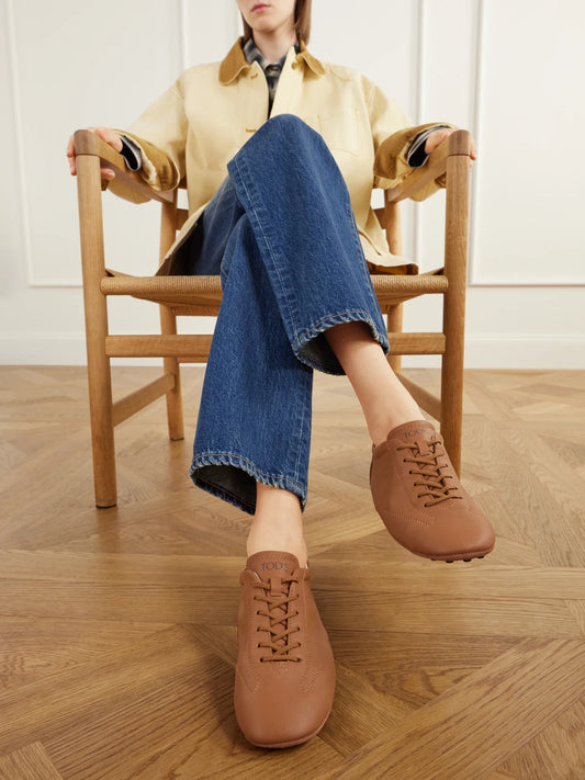Tod's Suede-trimmed Full-grain Leather Sneakers