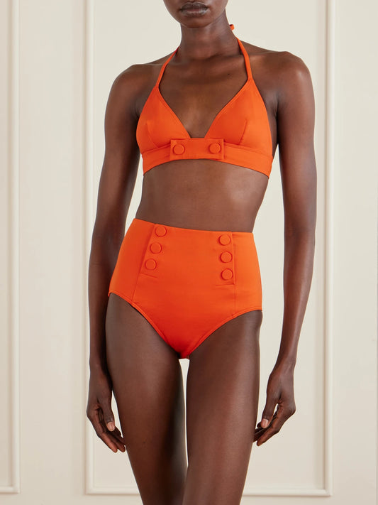 Image of Swimwear. Product name - Flaneuse Bikini Briefs in Orange colour by brand - Eres