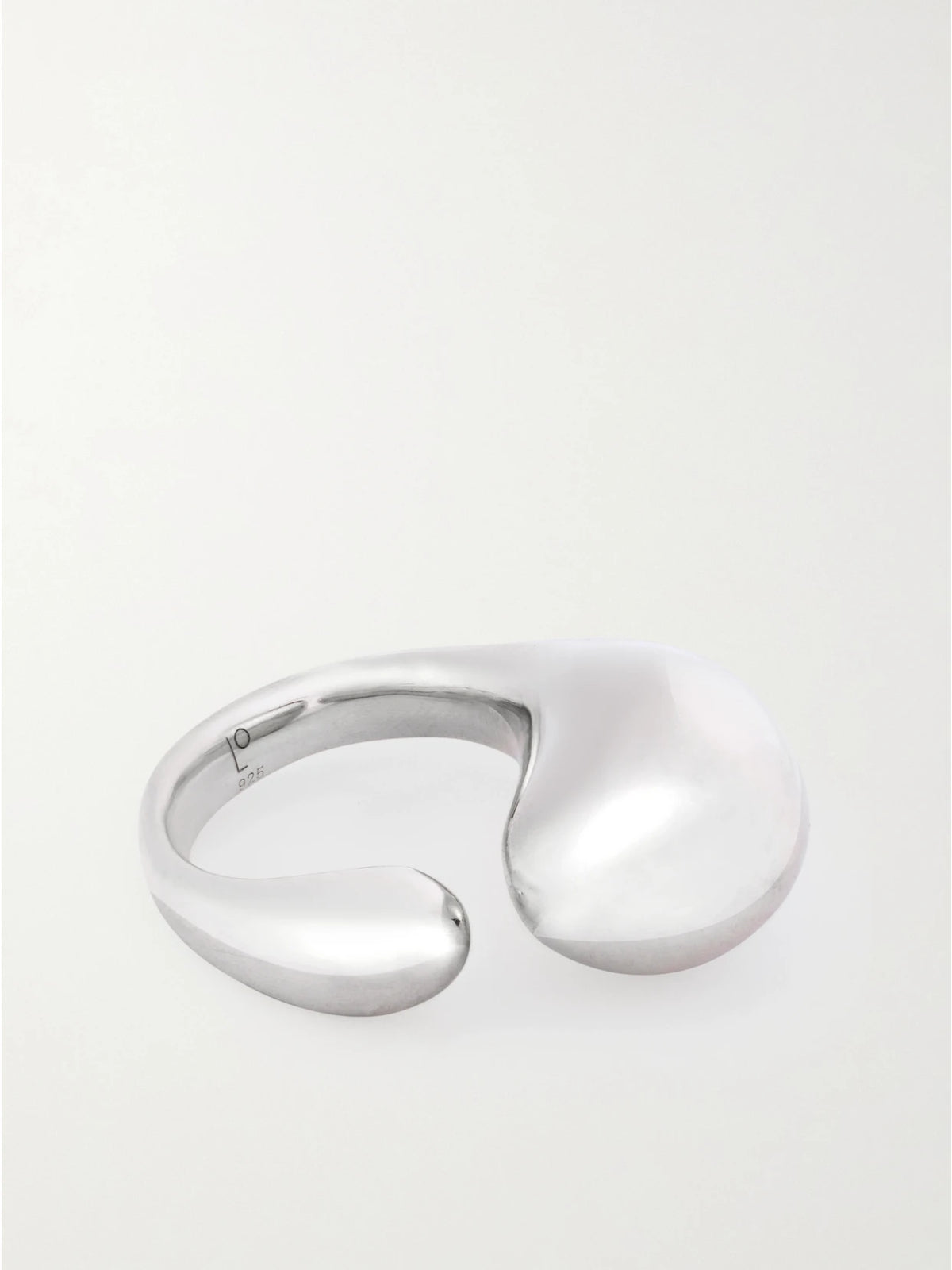 Large Mungbean Sterling Silver Ring