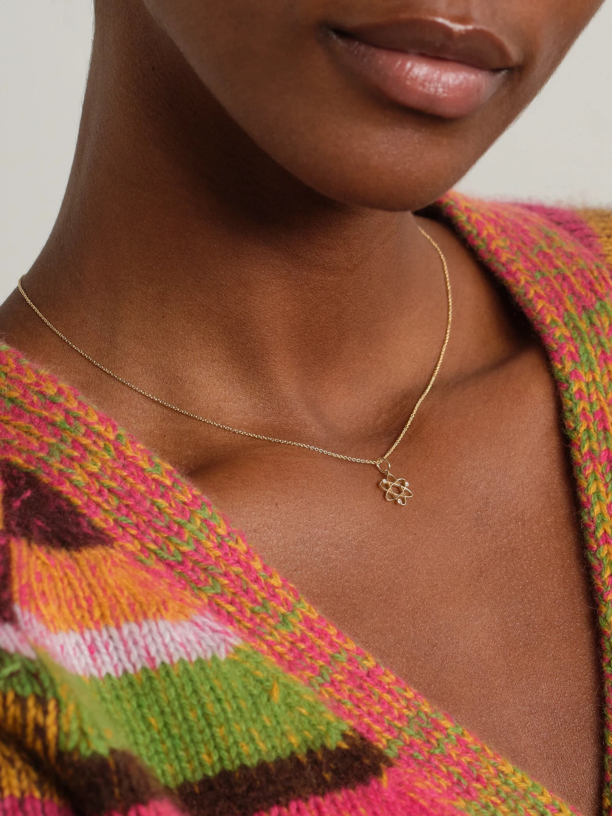 Image of Necklaces. Product name - Cosmos 14-karat Gold Diamond Necklace in Multi colour by brand - Sydney Evan