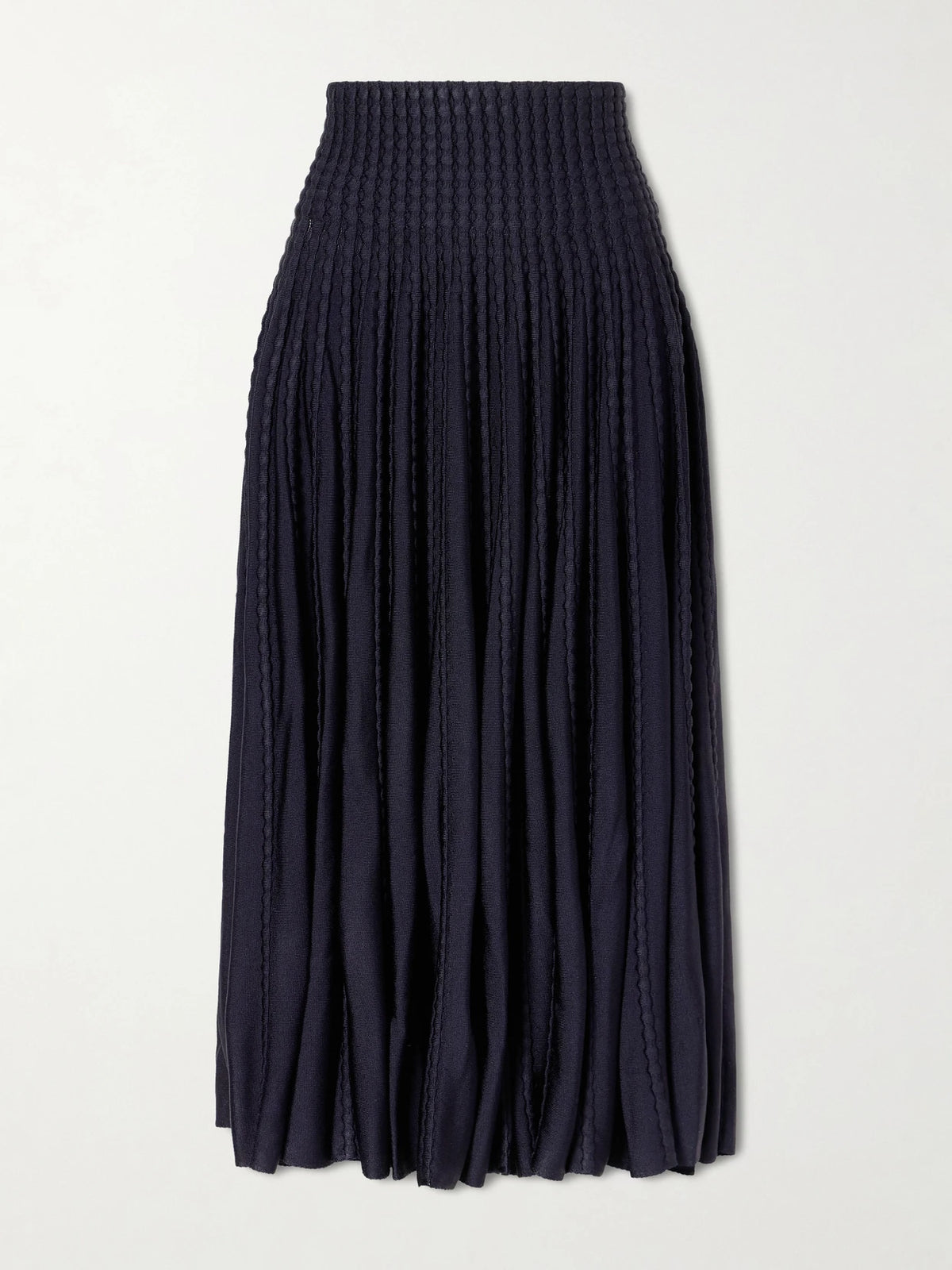 Textured Knitted Midi Skirt