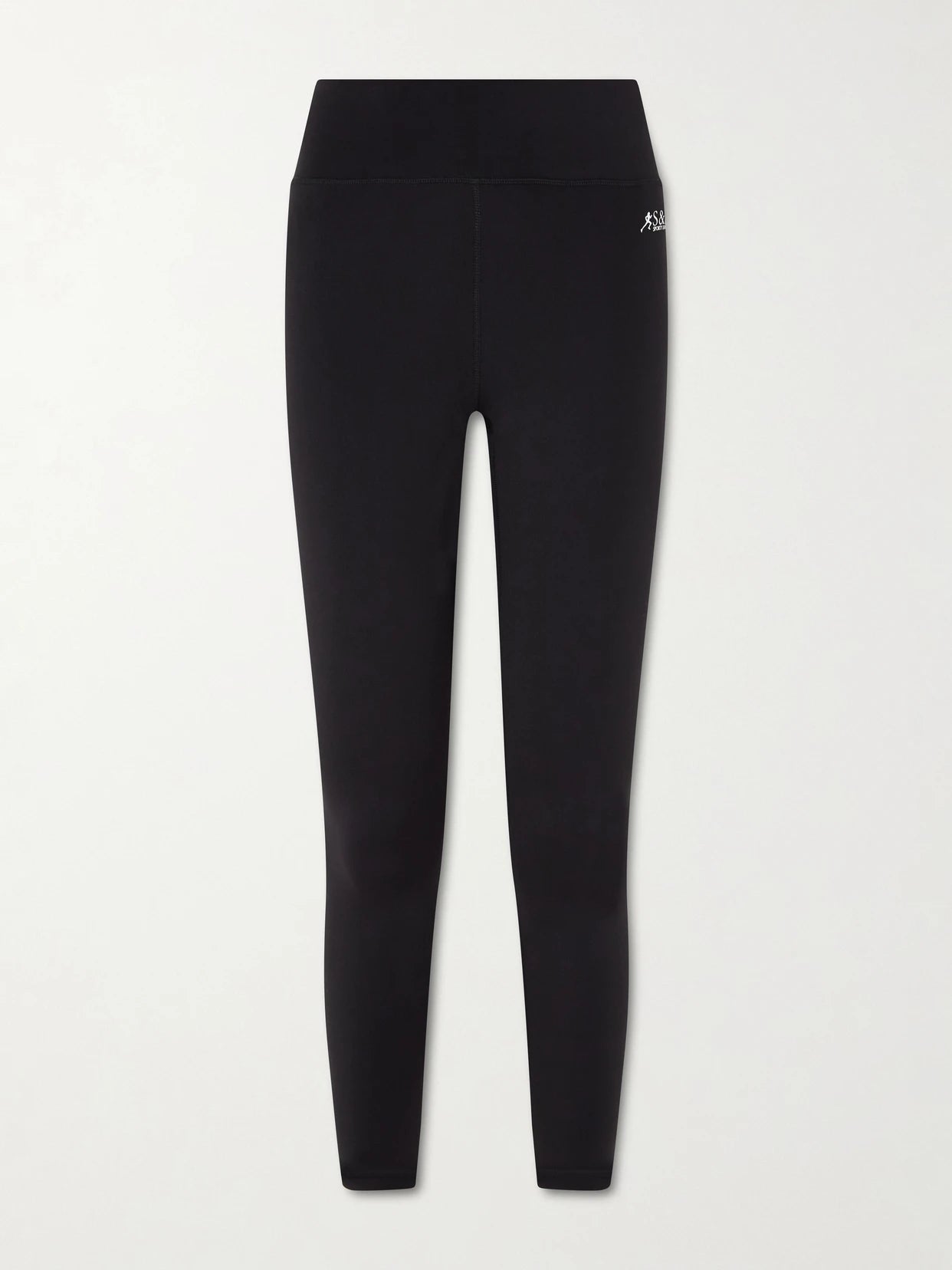 Image of a model wearing Shorts. Product name - Runner Shorts Tech-jersey Pants in Black colour by brand - Sporty & Rich