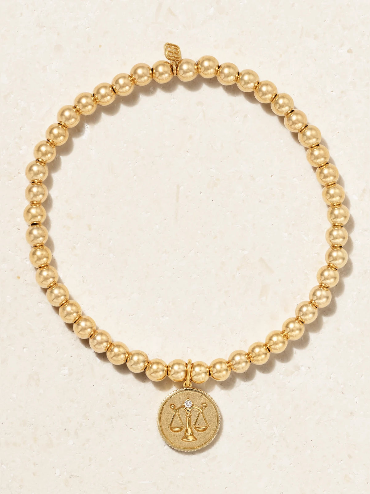 Libra 14-karat Gold Diamond Bracelet