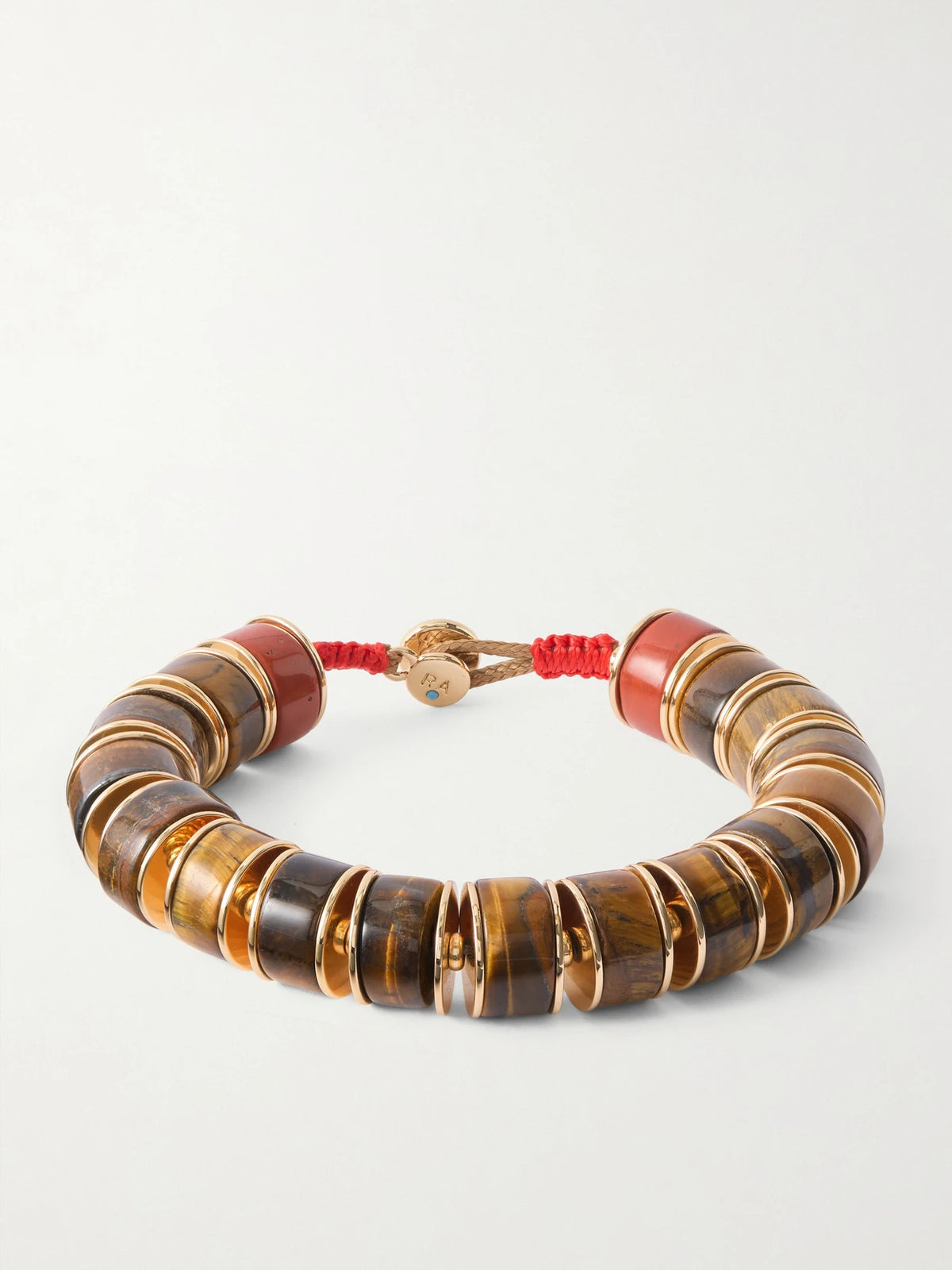 The Stone Slide Gold-tone And Tiger's Eye Beaded Bracelet