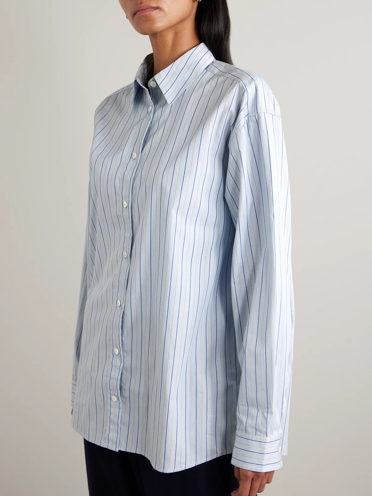 TOTEME Striped Cotton-poplin Shirt