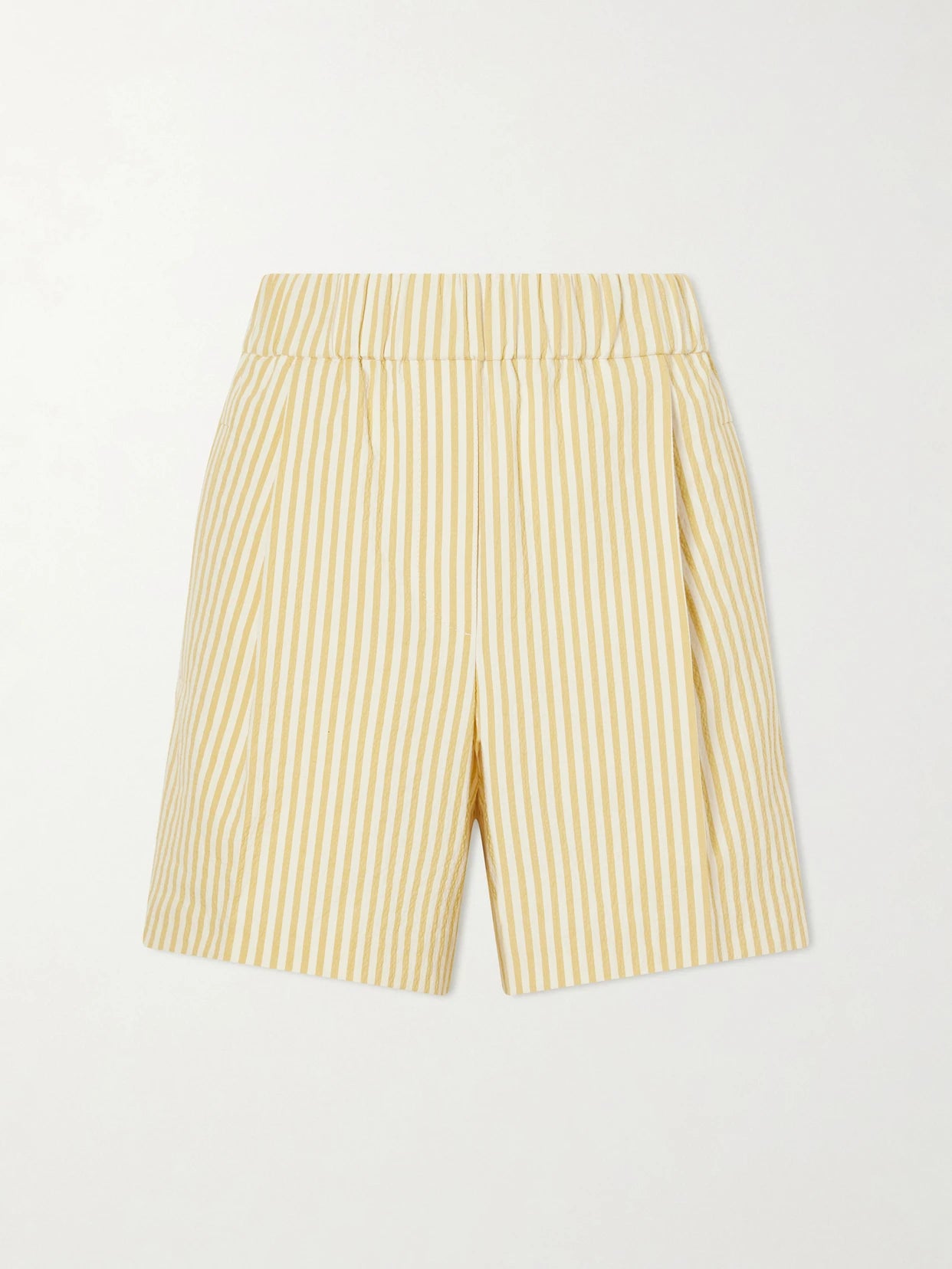 Striped Cotton-blend Shorts