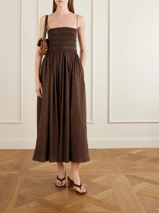 Image of Heels. Product name - 70 Woven Leather Thong Sandals in Brown colour by brand - Gianvito Rossi
