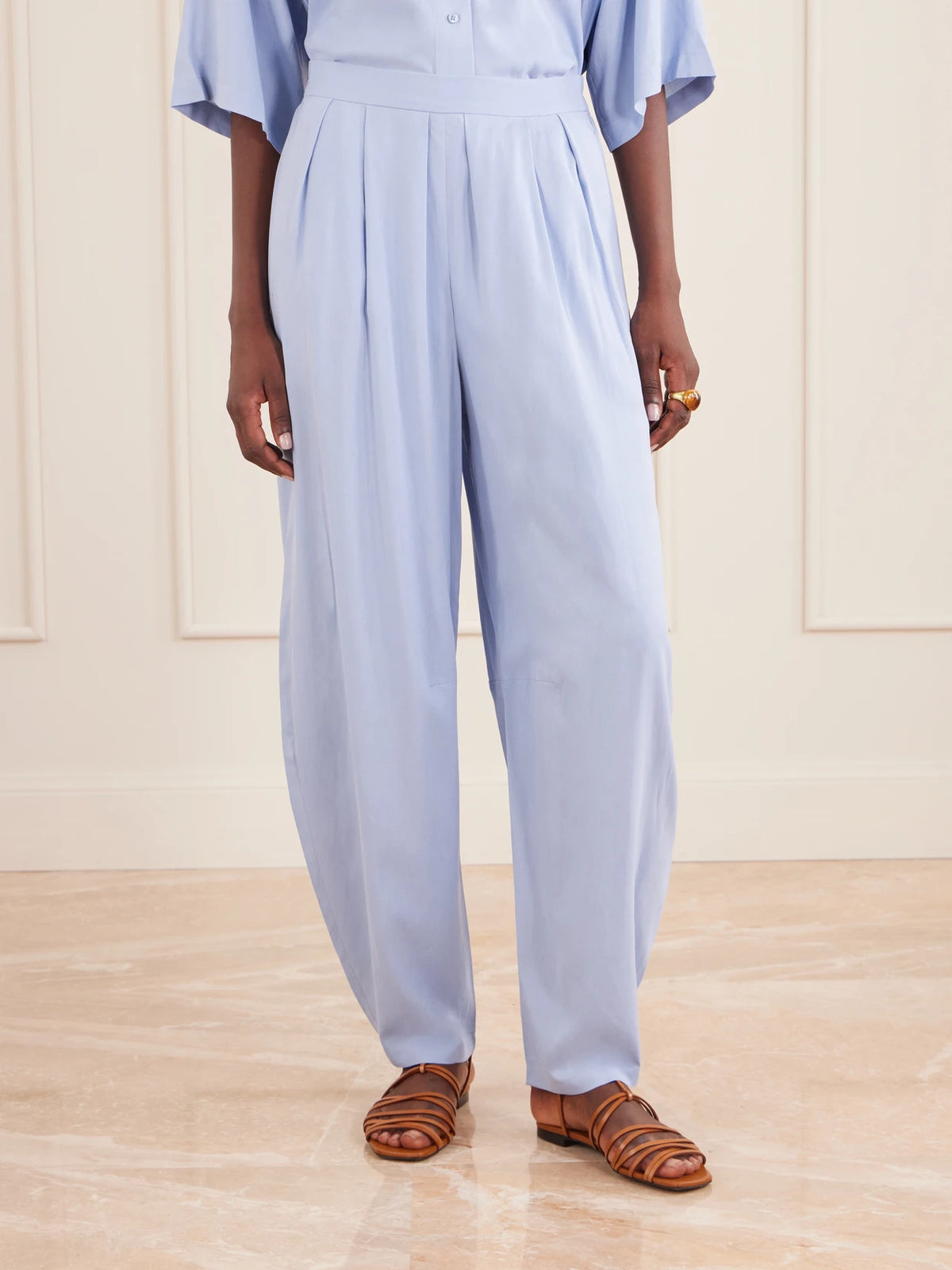 Jamie Haller Arc Silk Tapered Pants