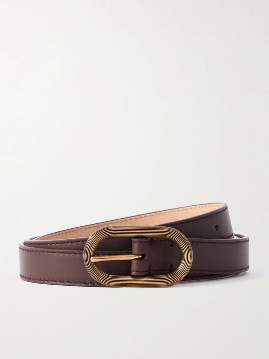 Loro Piana Leather Skinny Belt