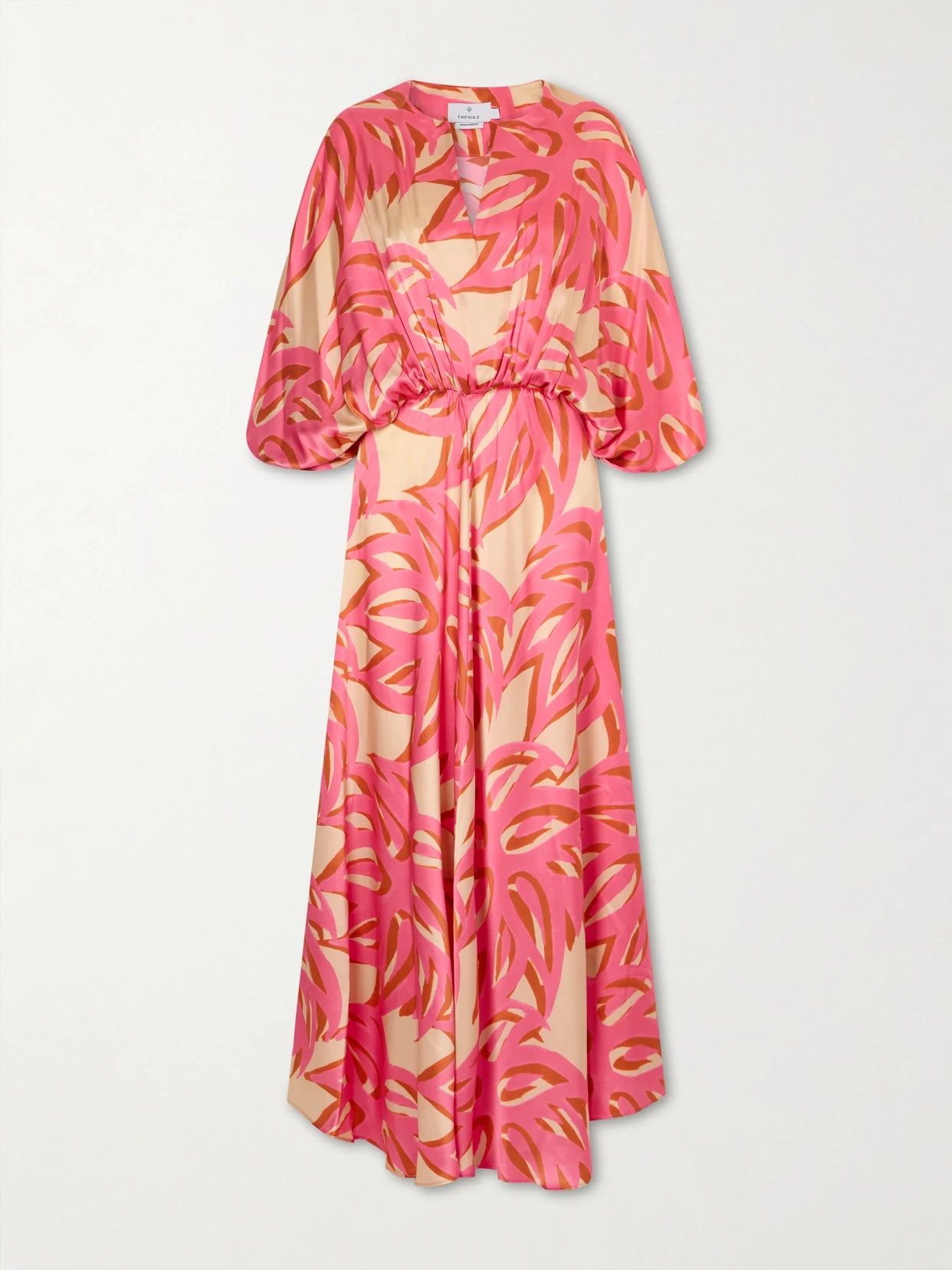 Ismene Printed Silk-satin Maxi Dress
