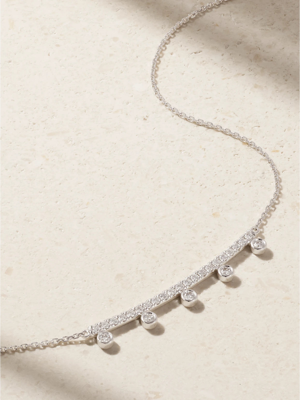 Dewdrop 18-karat White Gold Diamond Necklace