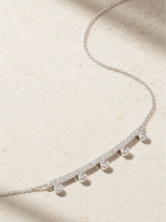 Dewdrop 18-karat White Gold Diamond Necklace