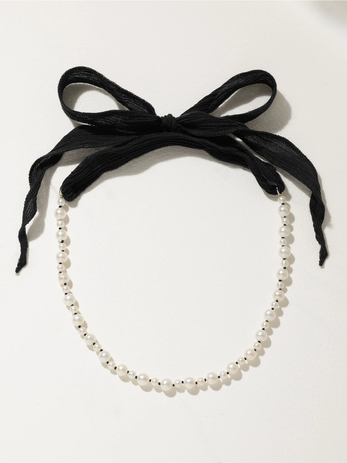 14-karat Gold, Silk And Pearl Necklace