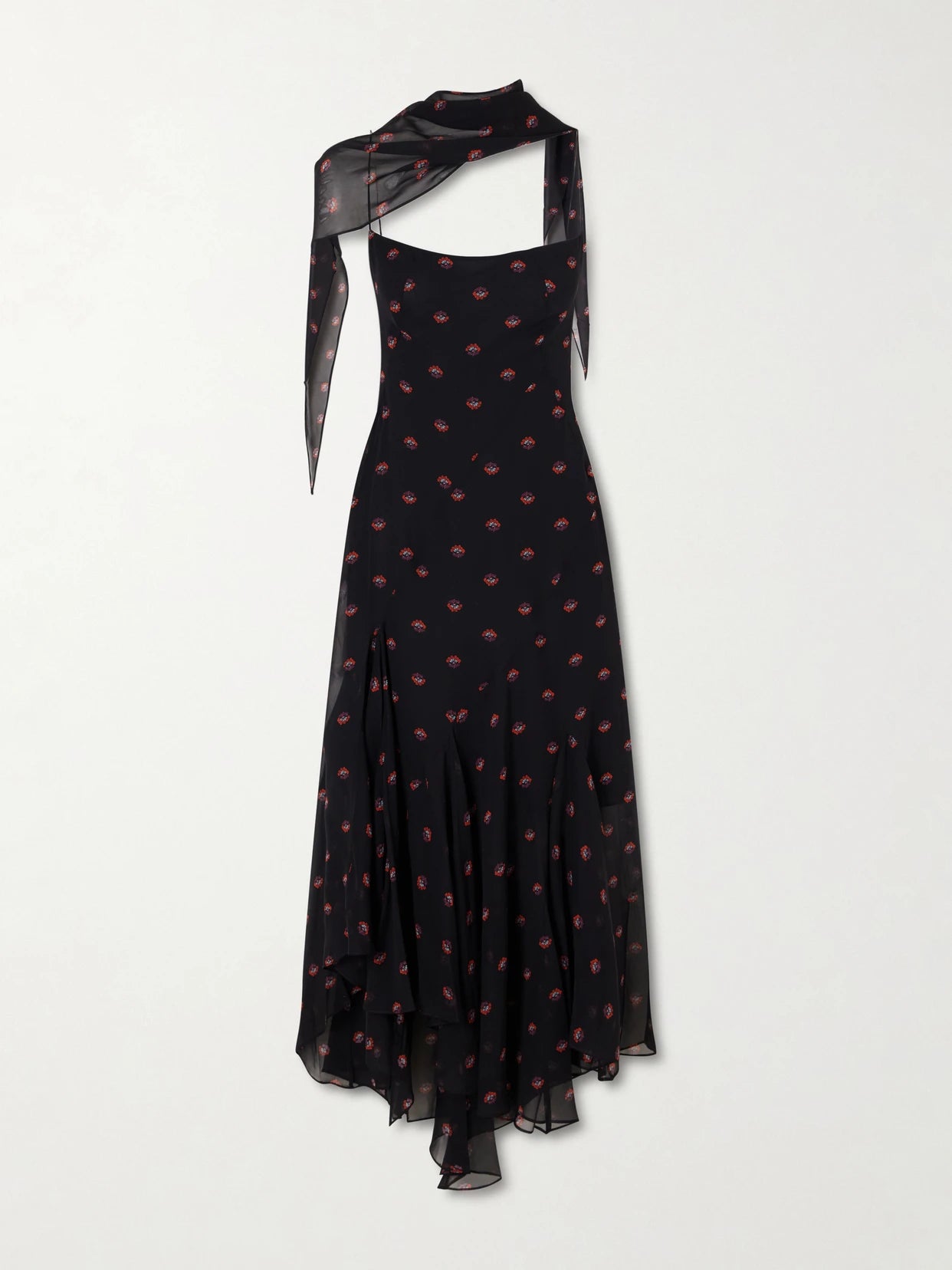Aubrey Floral-print Silk-chiffon Gown