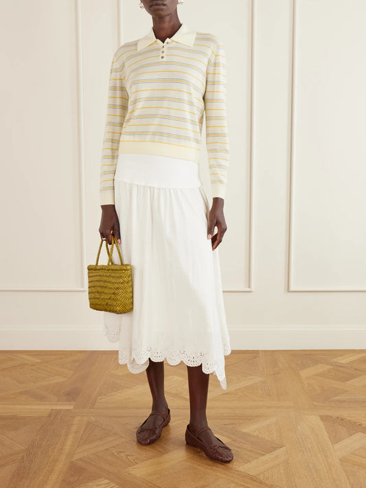 Image of Flats. Product name - Leonie Woven Leather Ballet Flats in Brown colour by brand - Loeffler Randall