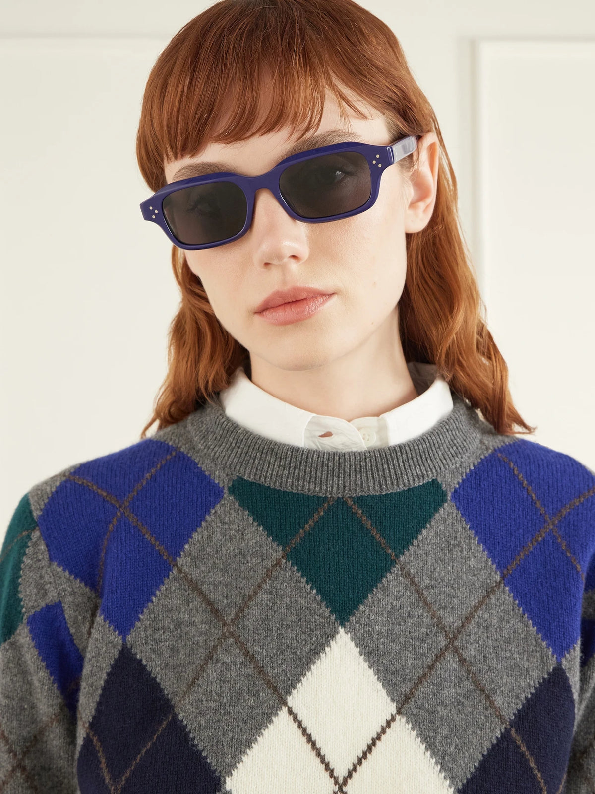 Image of Sunglasses. Product name - Celine Square-frame Sunglasses in Blue colour by brand - CELINE Eyewear