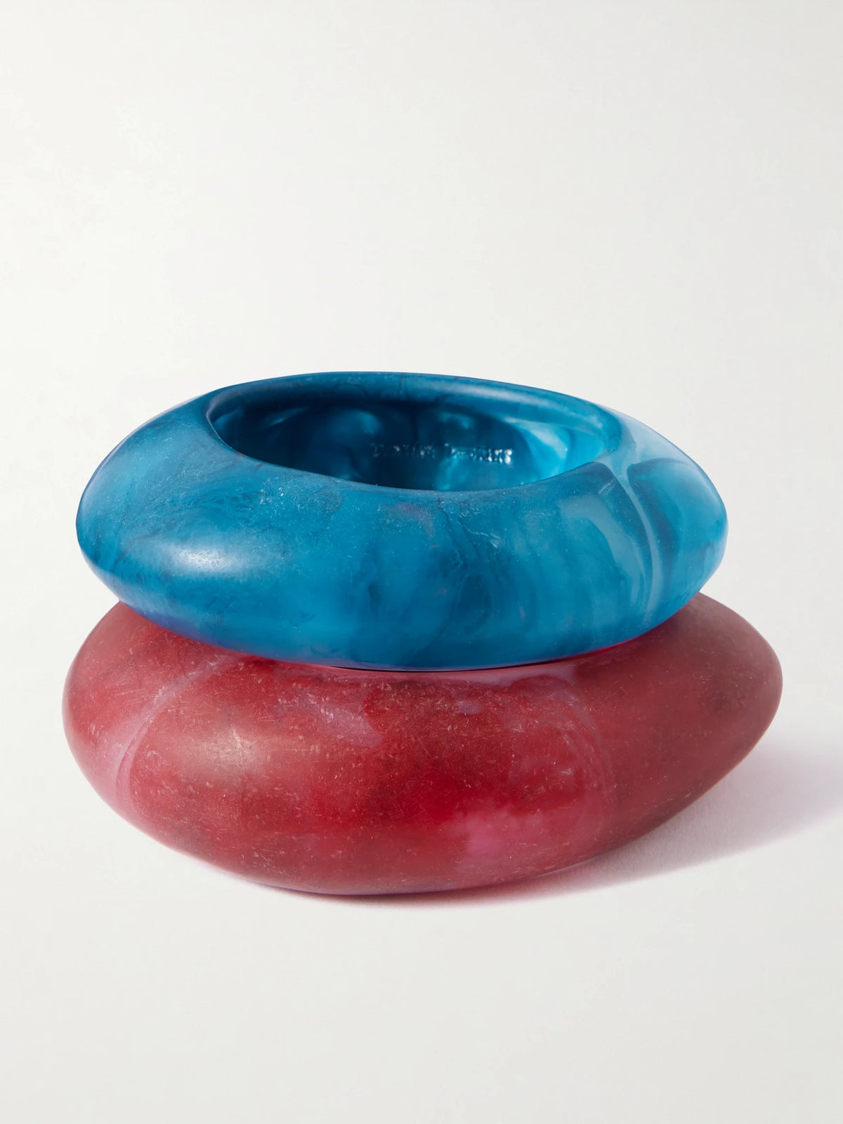 Rock Medium And Large Set Of Two Resin Bangles