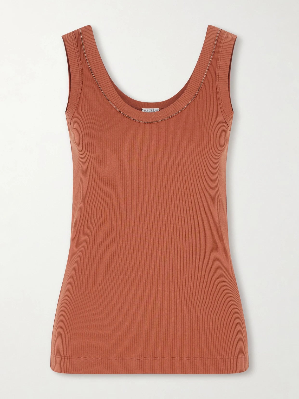 Ribbed Cotton-blend Tank