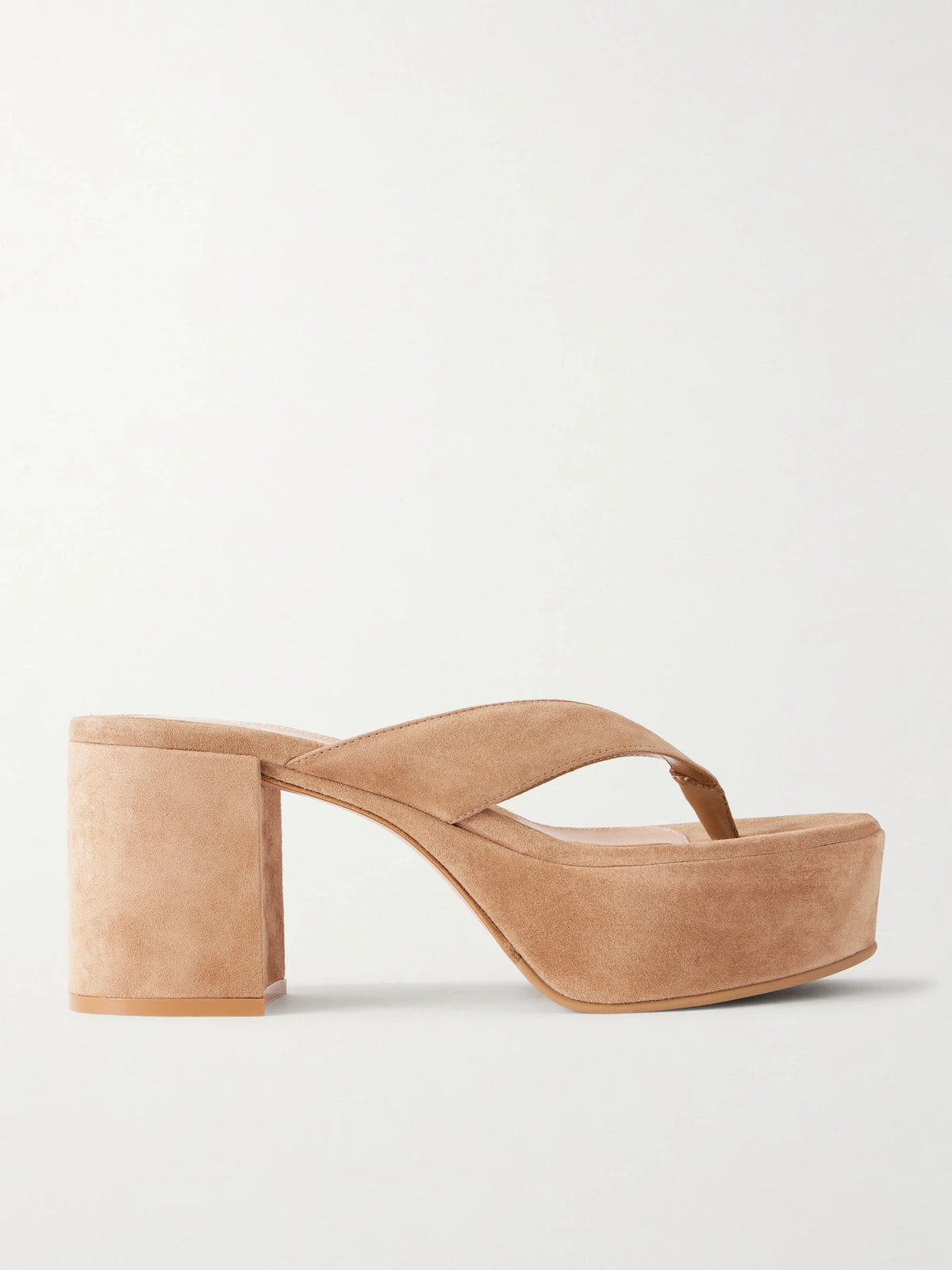 35 Suede Platform Thong Sandals