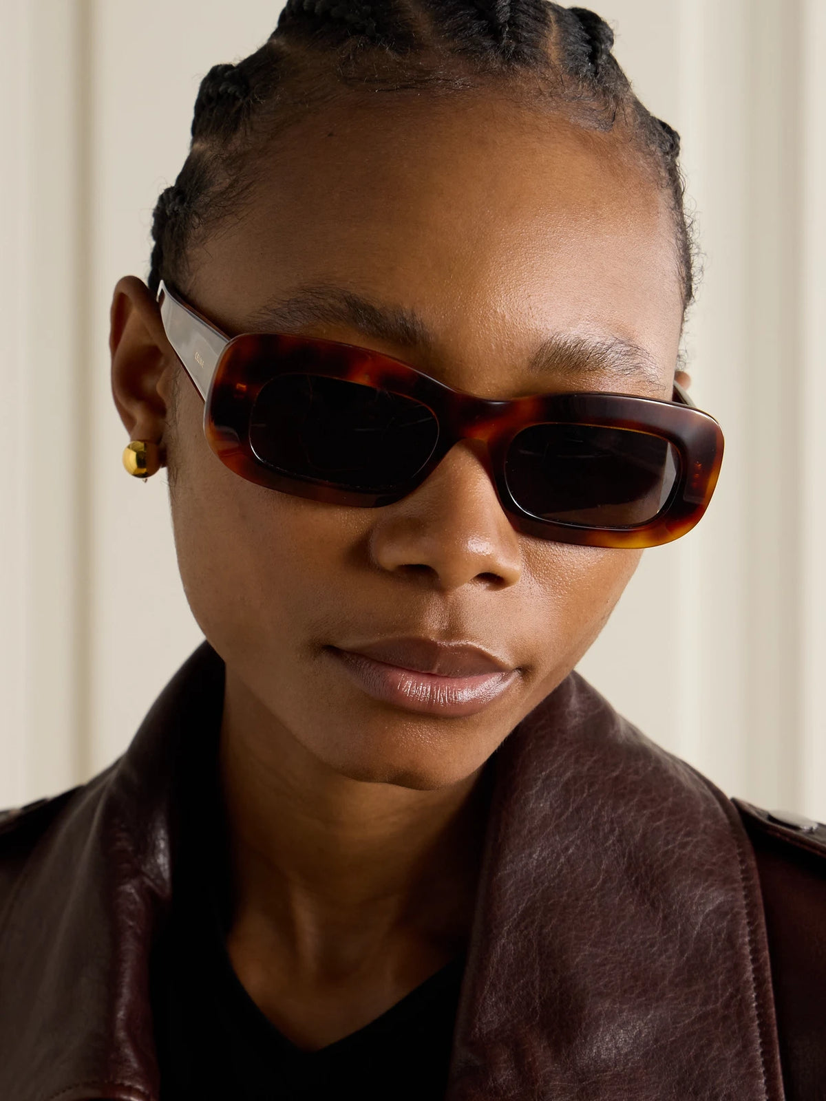 Image of Sunglasses. Product name - Square-frame Tortoiseshell Acetate Sunglasses in Multi colour by brand - CELINE Eyewear