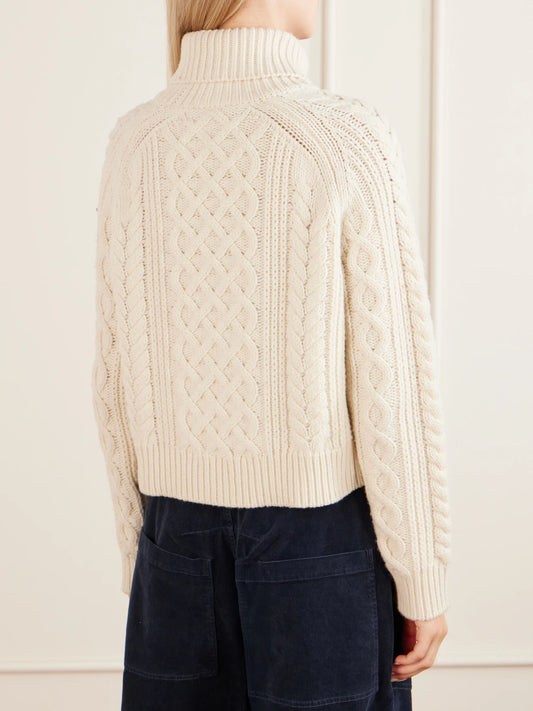 Nili Lotan Ezren Textured Lambswool Turtleneck Sweater